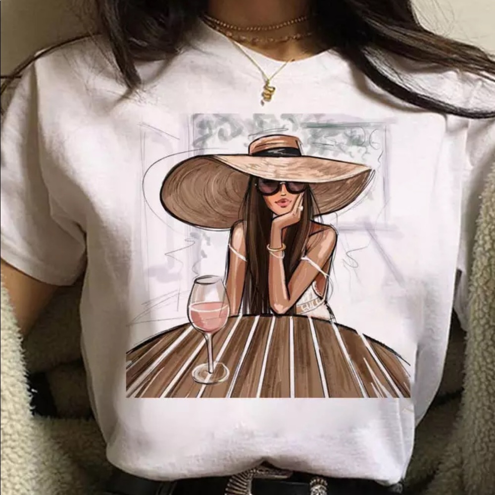 NEW-Super Cute Cotton Short Sleeve Fashion Tee